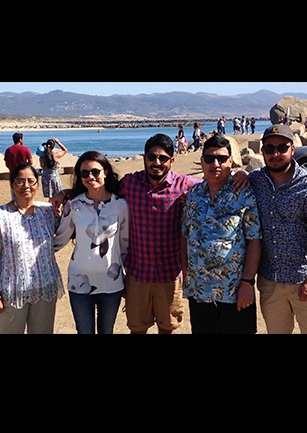 Dr. Badhan and family at beach