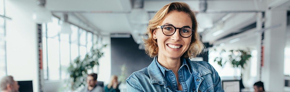 Woman smiling